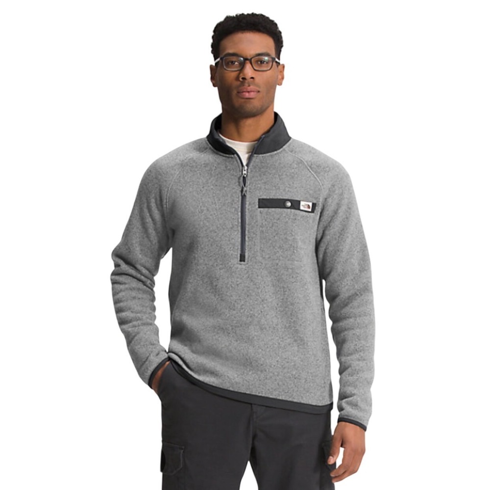 The North Face Gordon Lyons Quarter Zip Fleece Pullover Grey‎ NF0A5GL2 Mens XL